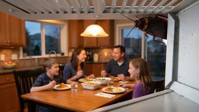 Dropping From Above: When Roaches Walk on Your Ceiling, Where Did They Really Come From?
