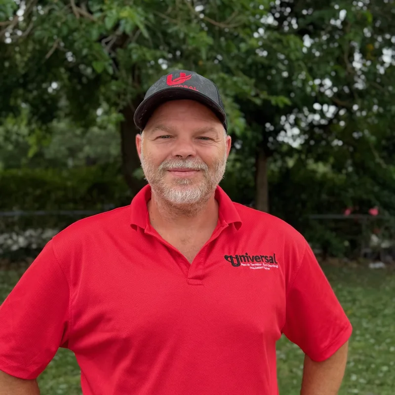 Jacob, Lead Air Duct Cleaning Technician at Universal, in uniform in Virginia Beach.