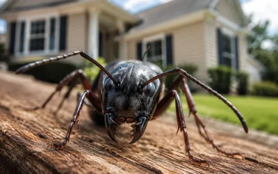 A closeup of a carpenter ant in the yard of a Thoroughgood home in Virginia Beach